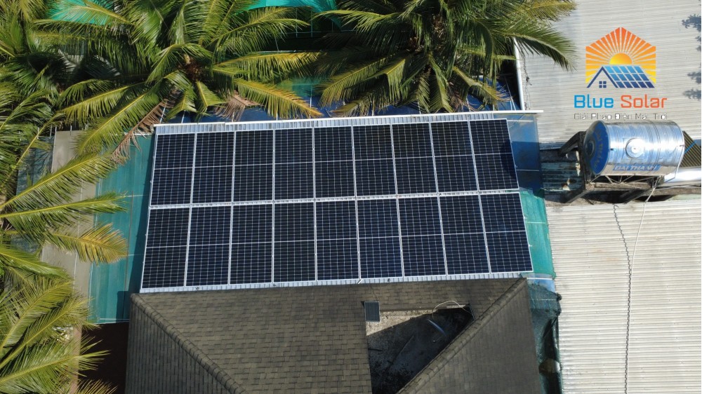 Thi công hệ 9.8KW Hòa Lưới Bám Tải tại Bến Tràm, DƯơng Tơ