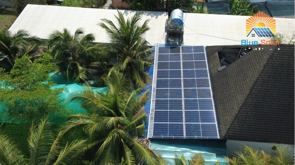 Thi công hệ 9.8KW Hòa Lưới Bám Tải tại Bến Tràm, DƯơng Tơ