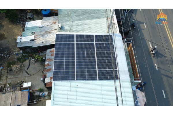 Thi công Hệ 8KW có Pin lưu trữ - Hủ Tíu Vạn Phúc